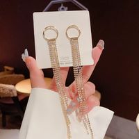 Fashion Tassel Heart Shape Bow Knot Imitation Pearl Copper Inlay Rhinestones Drop Earrings 1 Pair sku image 18