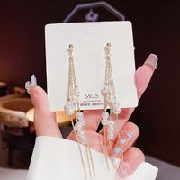 1 Paire Sucré Forme De Cœur Papillon Noeud D'arc Incruster Le Cuivre Perles Artificielles Strass Des Boucles D'oreilles sku image 8