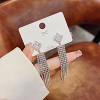 Fashion Tassel Heart Shape Bow Knot Imitation Pearl Copper Inlay Rhinestones Drop Earrings 1 Pair sku image 51