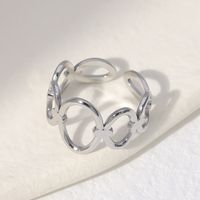 Simple Style Geometric Stainless Steel Open Ring In Bulk main image 3