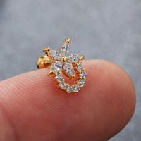 Wholesale Jewelry Creative Geometric Zircon Fashion Screw Stud Earrings Nihaojewelry sku image 14