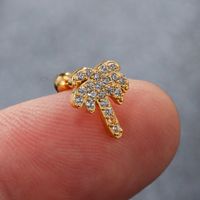 Wholesale Jewelry Creative Geometric Zircon Fashion Screw Stud Earrings Nihaojewelry sku image 11