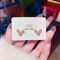 1 Pair Fashion Heart Shape Butterfly Bow Knot Inlay Imitation Pearl Alloy Rhinestones Earrings sku image 150