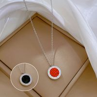 Mode Geometrisch Titan Stahl Überzug Halskette Mit Anhänger sku image 59