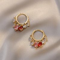 Fashion Geometric Copper Plating Zircon Earrings 1 Pair sku image 2