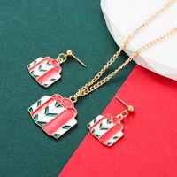Simple Style Santa Claus Alloy Plating Women's Earrings Necklace 1 Set main image 4