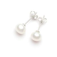 Classic Style Round Pearl Ear Studs 1 Pair sku image 7