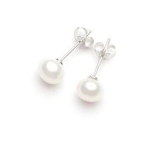 Classic Style Round Pearl Ear Studs 1 Pair sku image 4