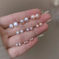 Classic Style Round Pearl Ear Studs 1 Pair main image 2