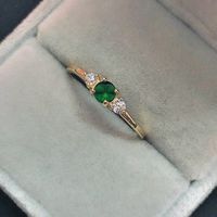 Shiny Geometric Copper Gold Plated Zircon Rings sku image 22