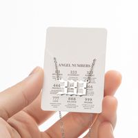 Stainless Steel Simple Style Plating Number Pendant Necklace sku image 3