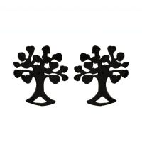 1 Pair Simple Style Heart Shape Flower Titanium Steel Ear Studs sku image 27