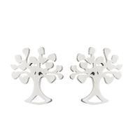 1 Pair Simple Style Heart Shape Flower Titanium Steel Ear Studs sku image 6