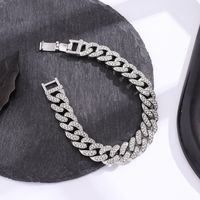 Fashion Geometric Alloy Inlay Rhinestones Unisex Bracelets 1 Piece main image 3