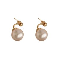 Elegant Geometric Alloy Inlay Artificial Pearls Women's Earrings 1 Pair main image 3