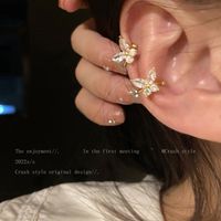 Glam Butterfly Alloy Plating Artificial Diamond Women's Ear Clips 1 Pair main image 3