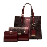 Women's Large Autumn Pu Leather Vintage Style Handbag sku image 2