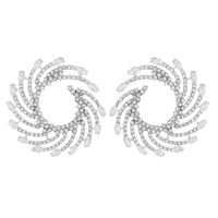 Retro Geometric Alloy Rhinestones Women's Ear Studs 1 Pair sku image 1
