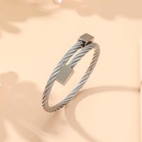 Fashion The Answer Stainless Steel Bangle 1 Piece main image 5