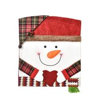 Christmas Fashion Snowman Elk Cloth Family Gathering Chair Cover 1 Piece sku image 5
