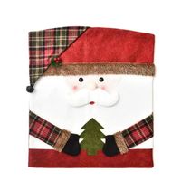 Christmas Fashion Snowman Elk Cloth Family Gathering Chair Cover 1 Piece sku image 4