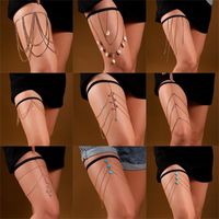 Simple Style Star Butterfly Alloy Inlay Rhinestones Women's Leg Chain Body Chain 1 Piece main image 1