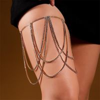 Simple Style Star Butterfly Alloy Inlay Rhinestones Women's Leg Chain Body Chain 1 Piece sku image 9