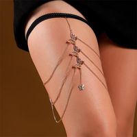 Simple Style Star Butterfly Alloy Inlay Rhinestones Women's Leg Chain Body Chain 1 Piece sku image 3