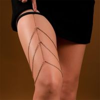 Simple Style Star Butterfly Alloy Inlay Rhinestones Women's Leg Chain Body Chain 1 Piece sku image 7
