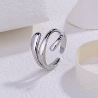 Fashion Geometric Solid Color Brass Open Ring In Bulk main image 4