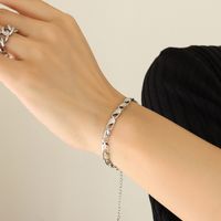 European And American Titanium Steel Plated 18k Gold Chain Necklace Bracelet sku image 1