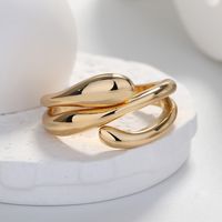 Fashion Geometric Solid Color Brass Open Ring In Bulk main image 8