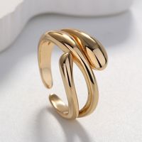 Fashion Geometric Solid Color Brass Open Ring In Bulk main image 7