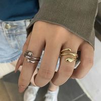 Fashion Geometric Solid Color Brass Open Ring In Bulk main image 1