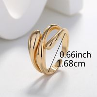 Fashion Geometric Solid Color Brass Open Ring In Bulk main image 5
