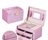 Fashion Solid Color Leather Jewelry Boxes 1 Piece sku image 2
