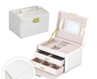 Fashion Solid Color Leather Jewelry Boxes 1 Piece sku image 3