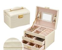 Fashion Solid Color Leather Jewelry Boxes 1 Piece sku image 5