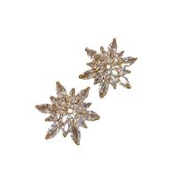 Fashion Snowflake Alloy Inlay Rhinestones Women's Ear Studs 1 Pair main image 2