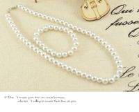 Mode Fleur Perle D'imitation Alliage Perlé Placage Femmes Bracelets Des Boucles D'oreilles Collier 1 Jeu main image 1