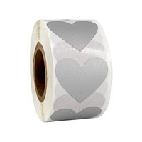 Roll Heart-shaped Scratch Rose Gold Sticker Labels Roll main image 4