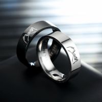 En Gros Nouveau Lettrage Main Dans La Main Modèle En Acier Inoxydable Couple Anneau Nihaojewelry main image 2