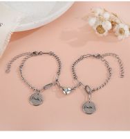 Wholesale Jewelry Stainless Steel Heart Magnet Couple Bracelets Set Nihaojewelry main image 1