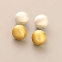 Simple Style Round Copper Gold Plated Ear Clips Ear Studs 1 Pair main image 1