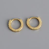 Fashion Circle Sterling Silver Plating Zircon Earrings 1 Pair sku image 1