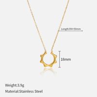 Rétro Lettre Star Lune Acier Inoxydable Collier sku image 3