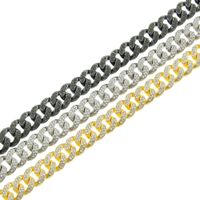 Fashion Solid Color Alloy Inlay Rhinestones Men's Bracelets 1 Piece main image 4