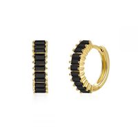 Simple Style Circle Brass Plating Inlay Zircon Earrings 1 Pair sku image 12