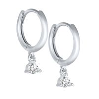 1 Pair Simple Style Geometric Plating Sterling Silver Drop Earrings sku image 1