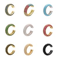 1 Piece Fashion C Shape Plating Inlay Copper Rhinestones Ear Clips main image 1